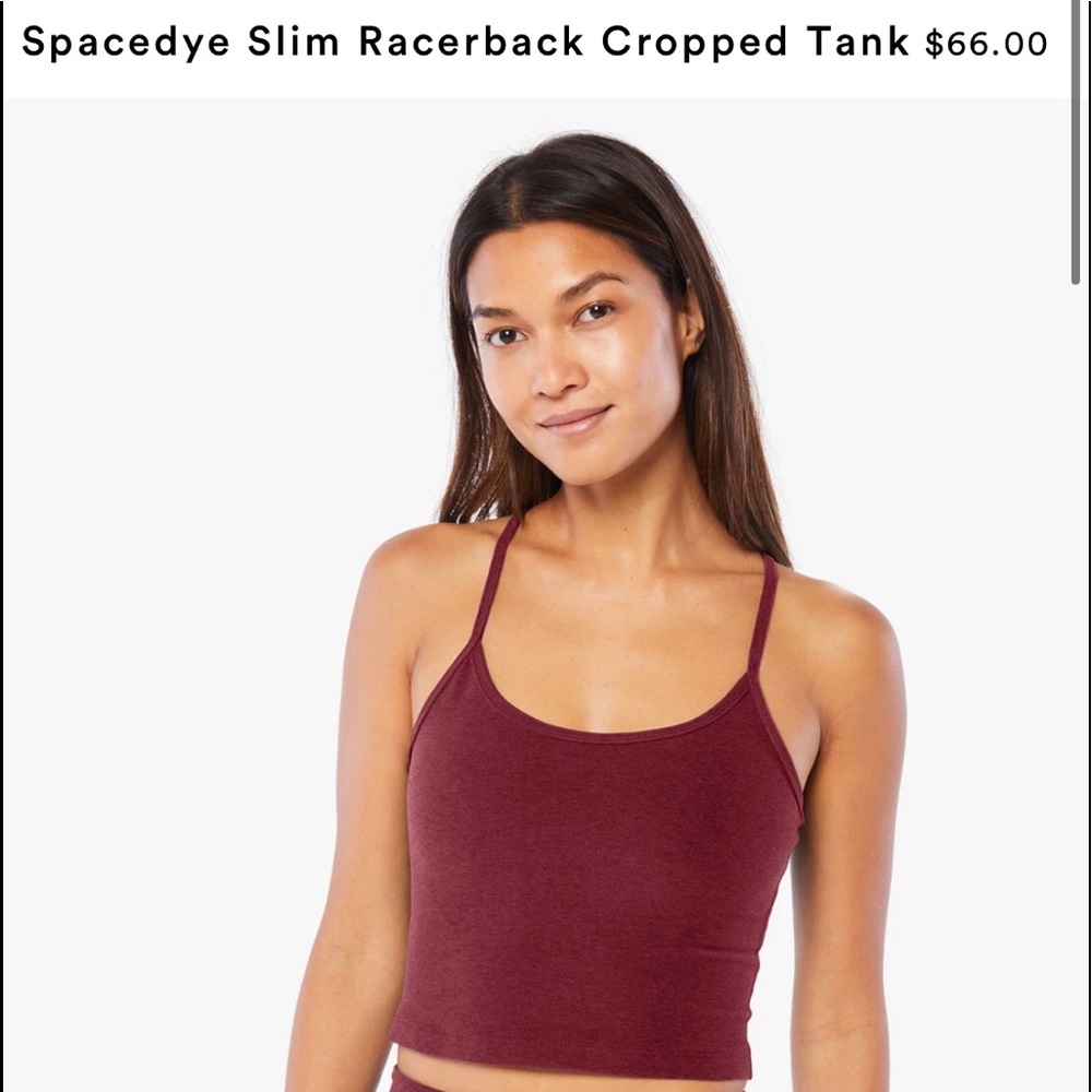 Beyond yoga spacedye slim racerback cropped tank